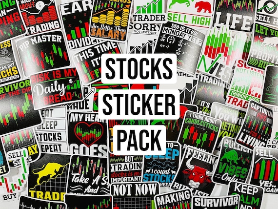 Stock Market Sticker Pack: Waterproof Day Trader Stickers