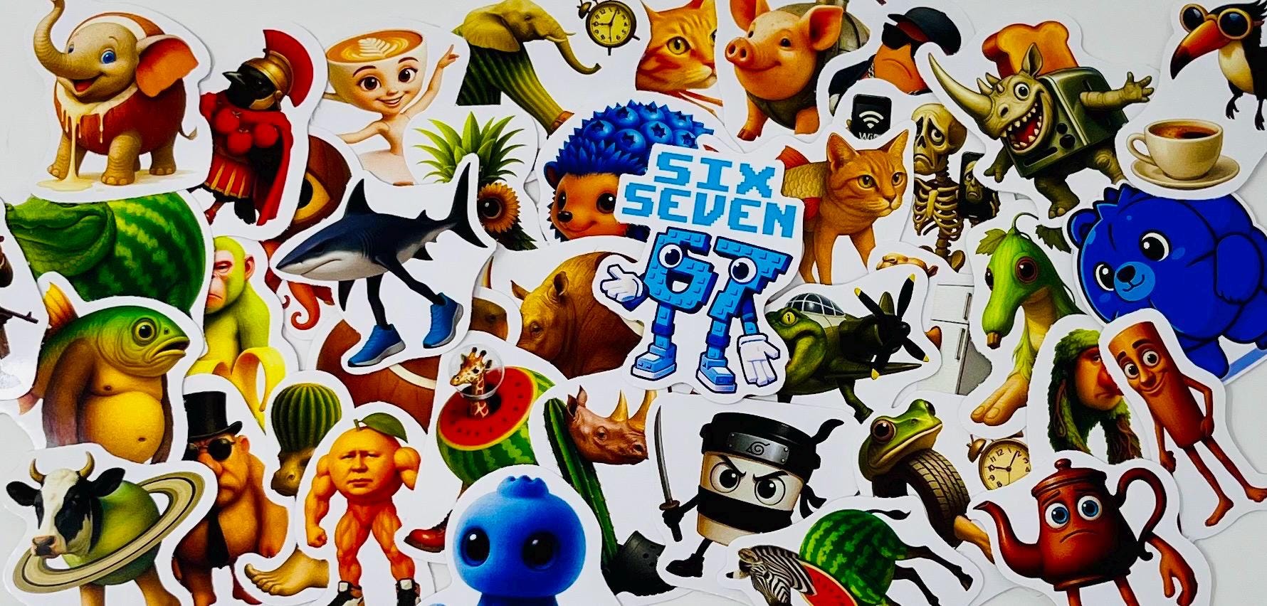 Brainrot Sticker Pack | Viral Meme Chaos Stickers | Gen Alpha ...