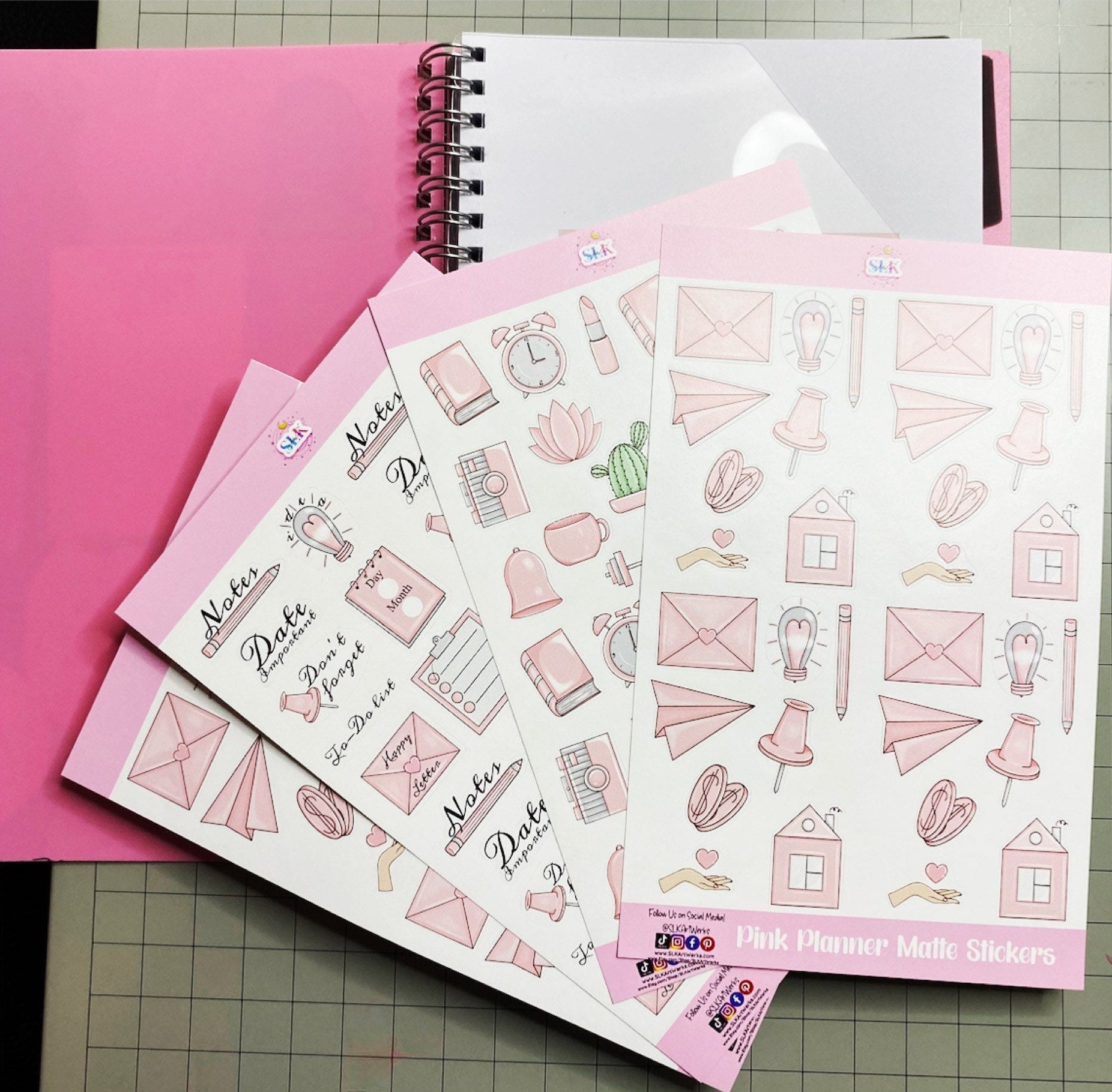 150 MINI Pink Aesthetic Planner Stickers Notebook/planner Stickers Planner  Sticker Kit Mini Planner Stickers 