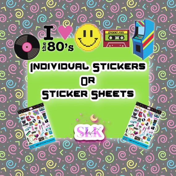 90s Stickers Assorted 80s Sticker Pack Vintage Random Sticker Pack