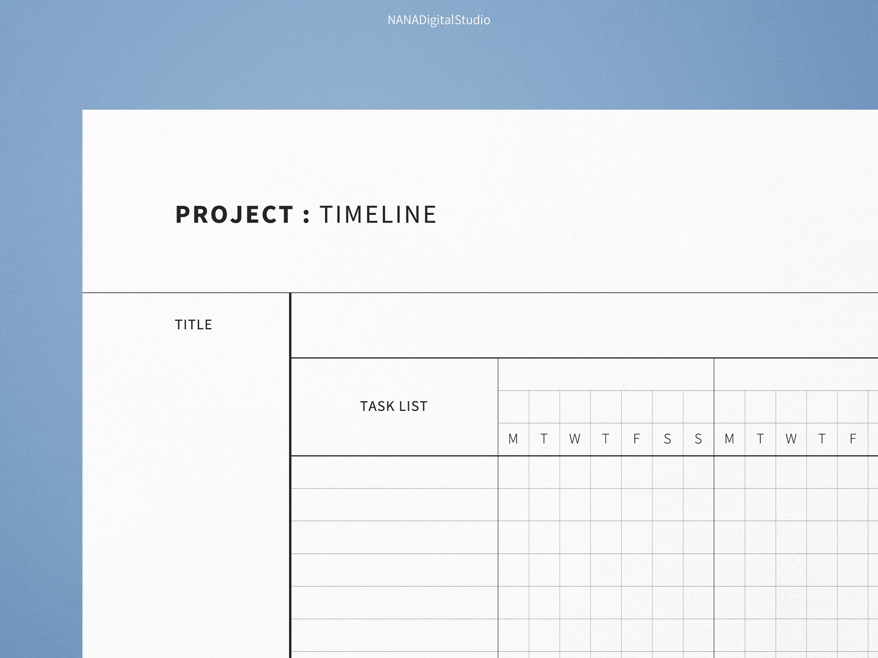 Digital/printable Project Tracker-timeline-schedule Download PDF File ...