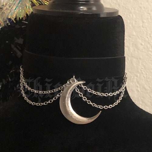 Purple Moon Choker Necklace Etsy