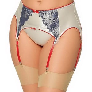 Kanten jarretelgordel met verstelbare bandjes