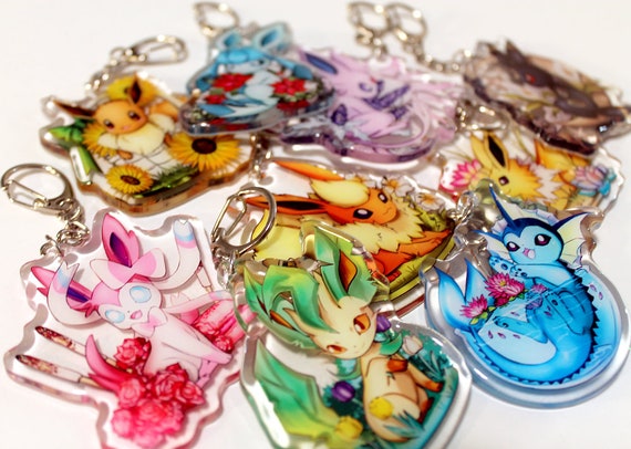 LAST CHANCE - Eeveelutions - 2.5 inch keychains