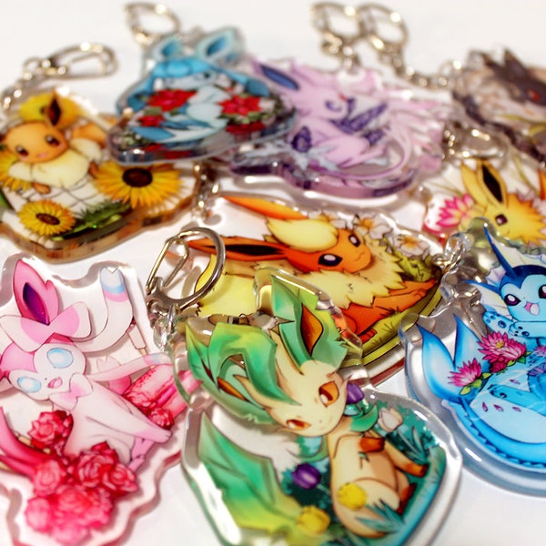 SISTA CHANSEN - Eeveelutions - 2,5 tums nyckelringar