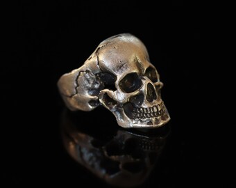 Skull Ring - Biker 925 sterling Silver ring - Gothic ring - gift for rider's