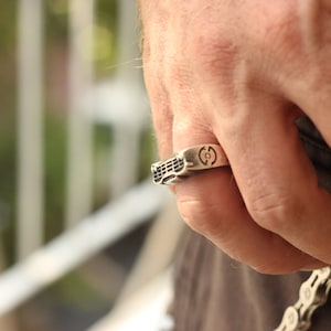 Christine Car Grill Ring - Gift for Car Collector - Men 925 sterling Silver ring - Classic 1958 Plymoouth by Stephen king statement ring