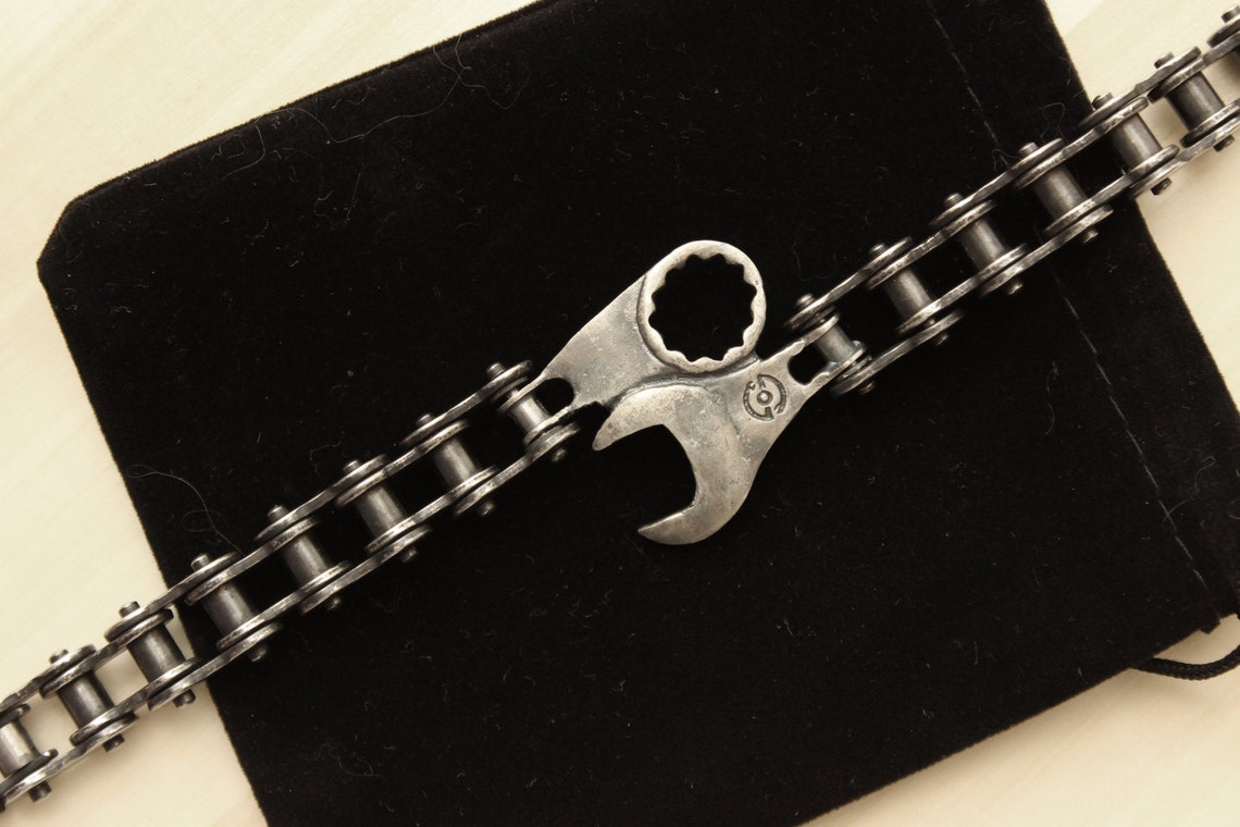 Wrench Spanner Bracelet Oxidized Silver Bracelet Men Steel Etsy
