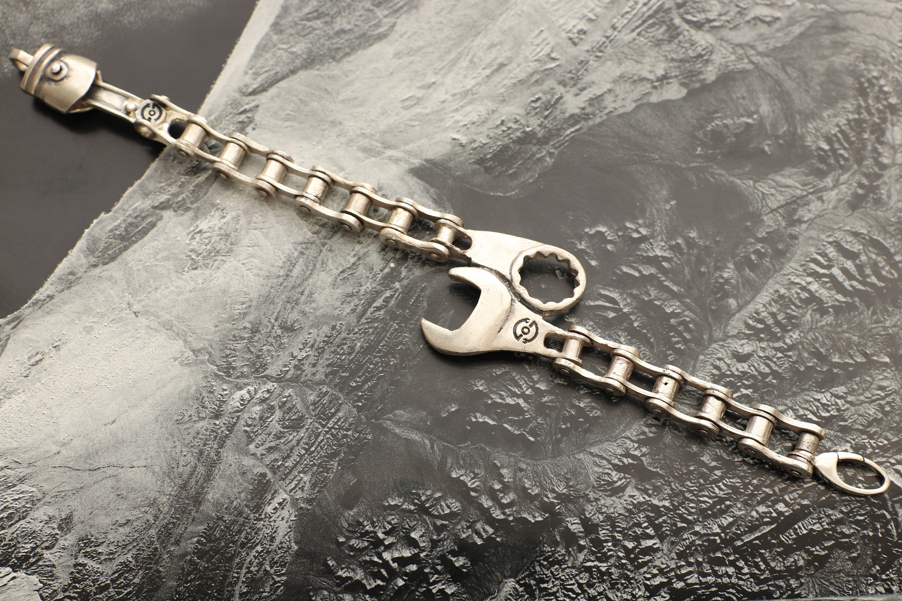 Wrench Bracelet Spanner Bracelet Motorcycle Sterling Etsy