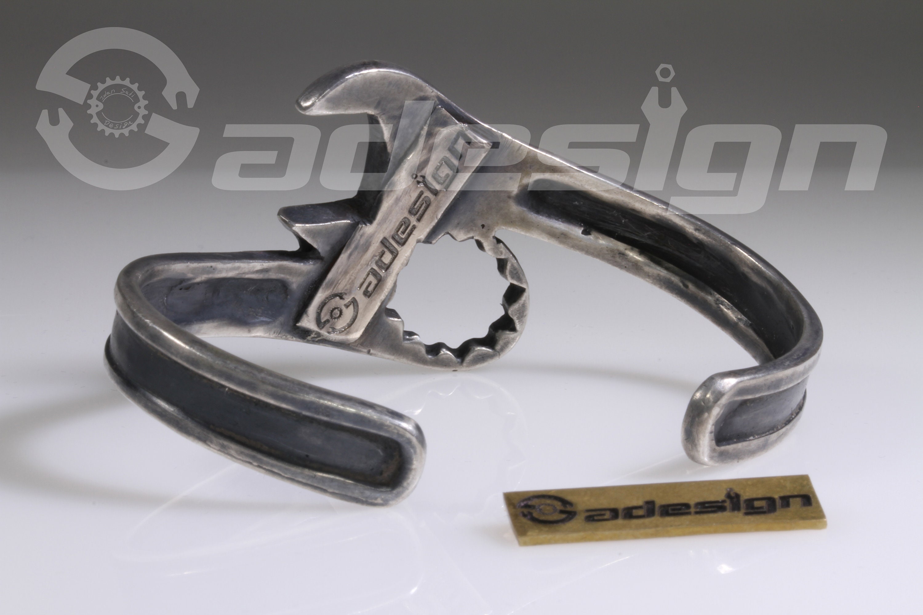 Wrench Bracelet, Spanner Bracelet, Biker Bracelet Gift, Silver