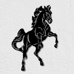 Insegna di cavallo in metallo personalizzata, decorazione per la casa del cavallo, insegna in metallo, arte da parete in metallo, decorazione per soggiorno, insegna in metallo per esterni