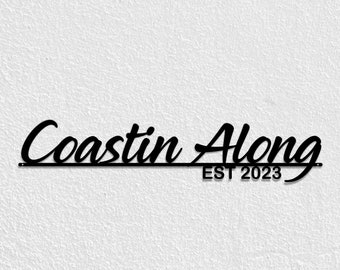 Custom Metal Sign, Personalized Last Name Wall Art