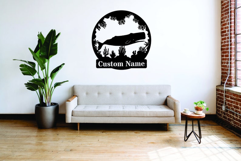 Custom Whale Metal Sign, Metal Wall Art, Metal Sign Hanging, Your