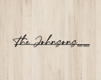 Letrero de metal personalizado, Letrero con nombre personalizado