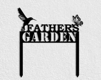 Letrero metálico personalizado para jardín, estaca para exterior, decoración para césped