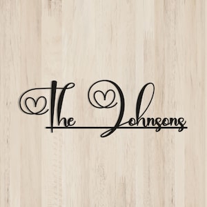 Personalized Metal Name Sign, Custom Text Wall Art, Housewarming Home Decor