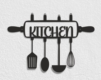 Kitchen metal sign, Kitchen wall decoration, Gift sign