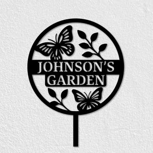 Personalized Metal Garden Sign, Custom Outdoor Yard Stake, Lawn Decor