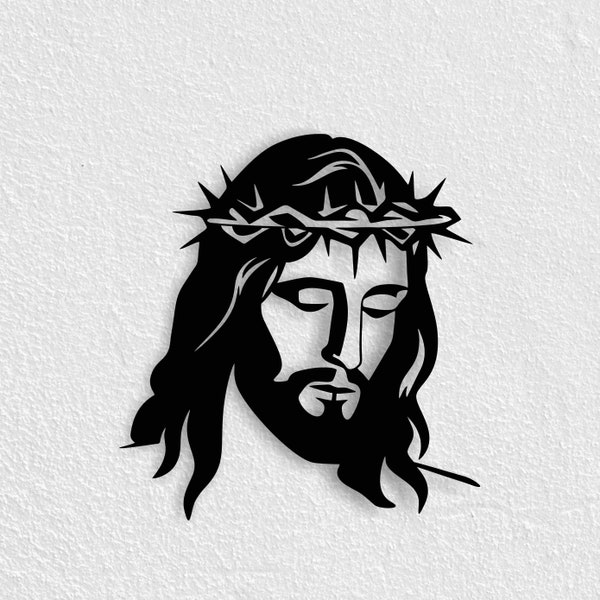 Jesus Metallschild, Kreuz Metallschild, Metallwandkunst, Wohnzimmerdekoration, Geschenkschild