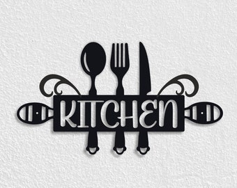 Kitchen metal sign, Kitchen wall decoration, Gift sign