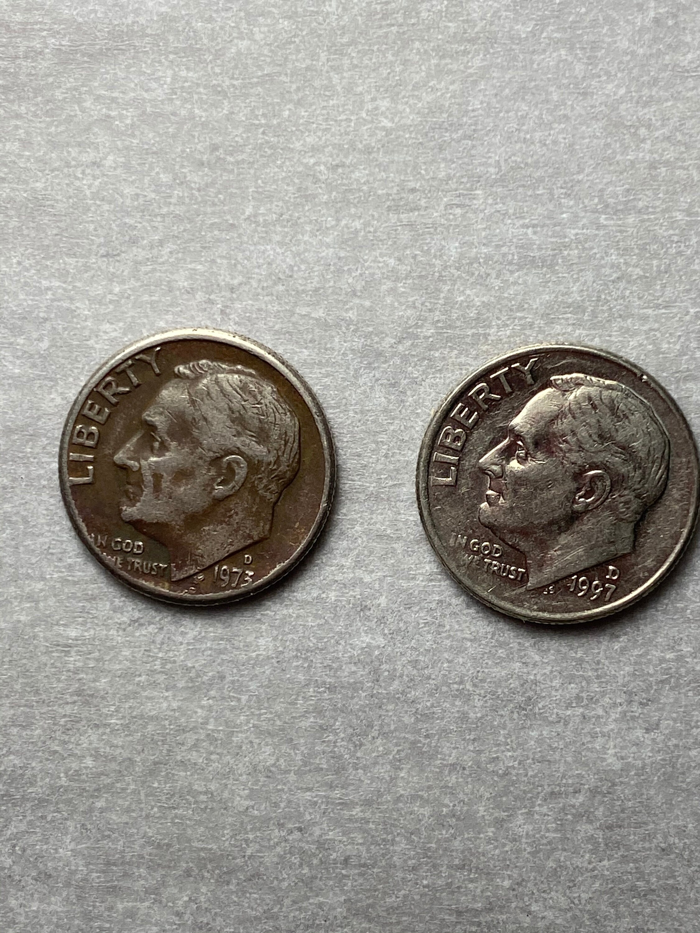 1973 misprinted dime Etsy