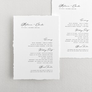 May include: Wedding ceremony program with the names Nipharce and Omiko, the date 09-14-2024, and the location Baltimore, Maryland. The program includes the order of the ceremony, the wedding party, and special thanks.