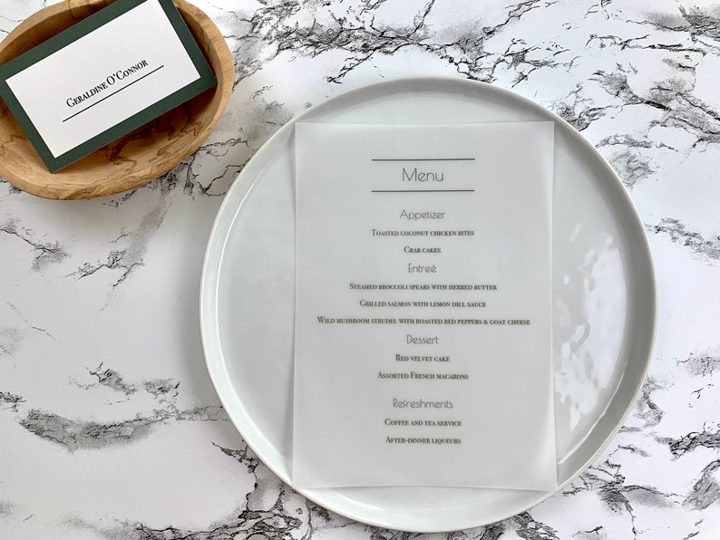 Forest Green Wedding Table Name Card Modern Greenery Wedding Place Card Elegant Emerald Green Wedding Place Card or Escort Card
