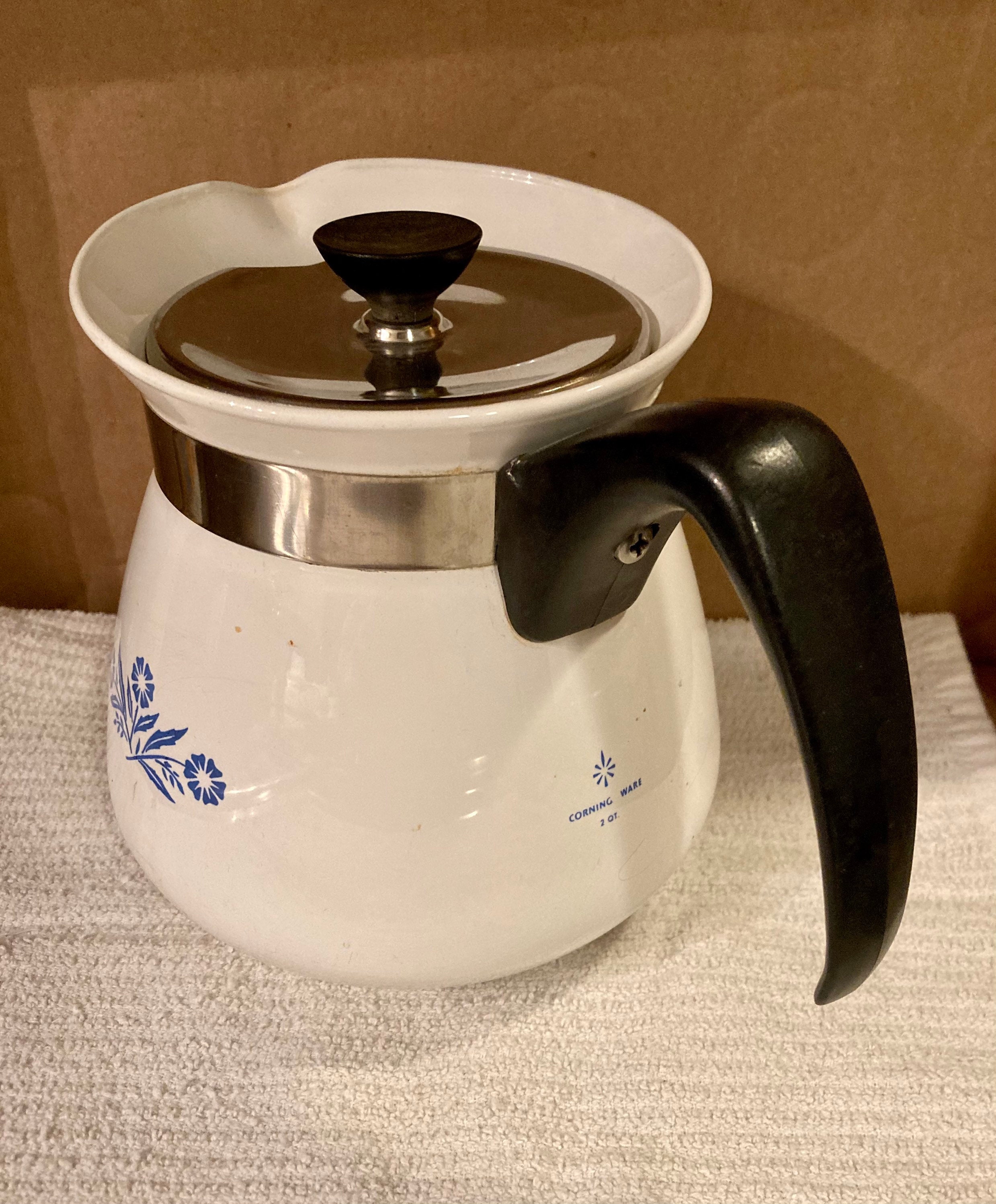 Vintage Corning Ware 6 Cup Coffee Pot P104 Etsy