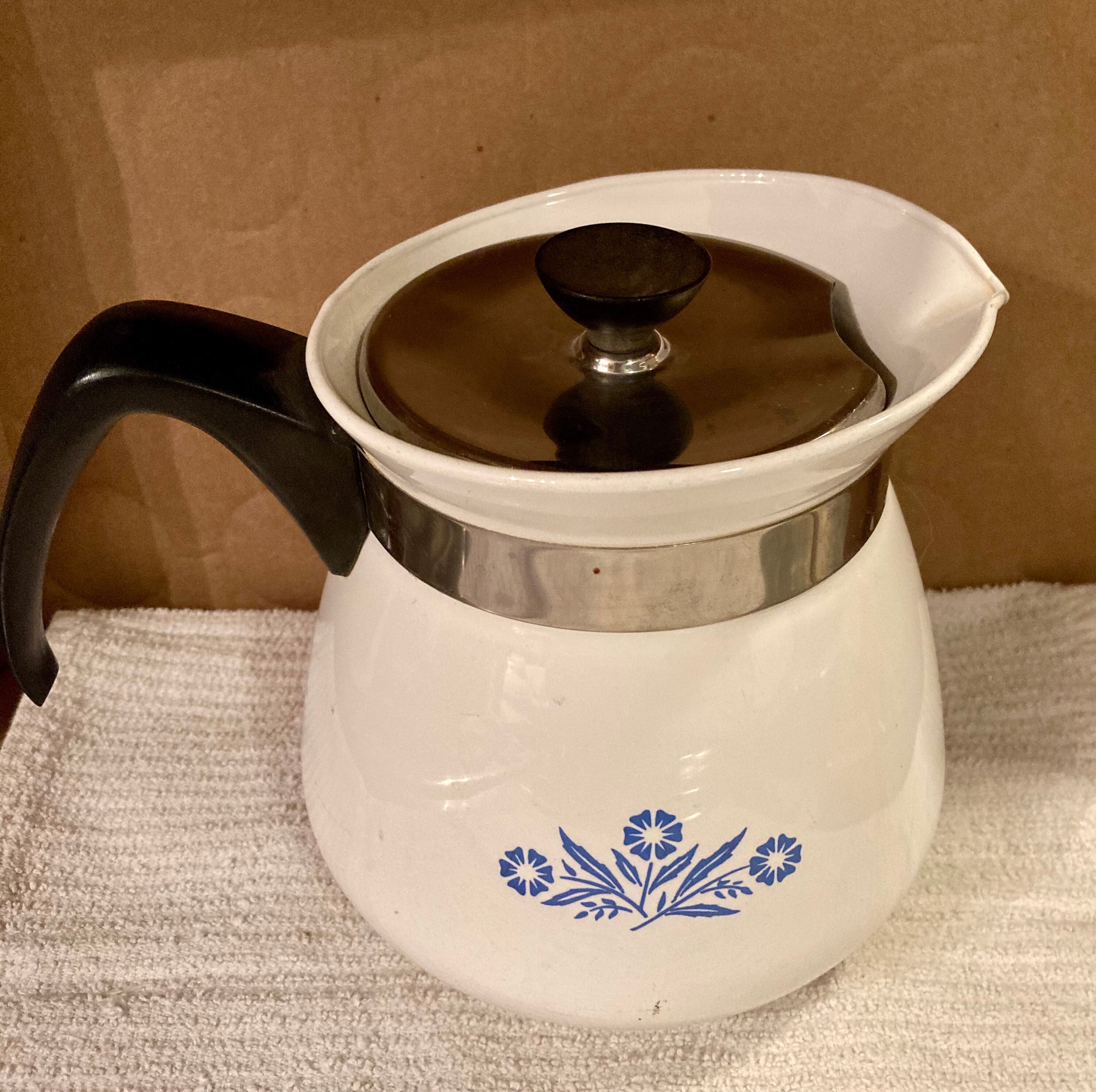 Vintage Corning Ware 6 Cup Coffee Pot P104 Etsy