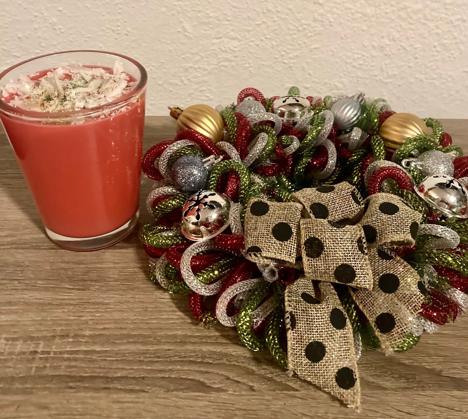 Christmas Centerpiece Candle Wreath Etsy