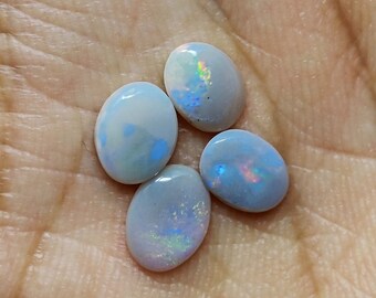 2.5 Carat Stunning Natural Multi-Color Small Australian Opal Oval Shape Cabochon  Loose Gemstone  Lot. B0-32