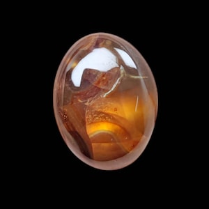4.5 ct of AAA Quality Genuine Natural Mexican Fire Agate Loose Gemstone For Jewellery Making Fire Agate Cabs , Cabochon. FA-59