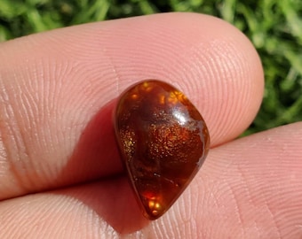 4.8 ct of AAA Quality Genuine Natural Mexican Fire Agate Loose Gemstone For Jewellery Making, Cabochon. FA-69
