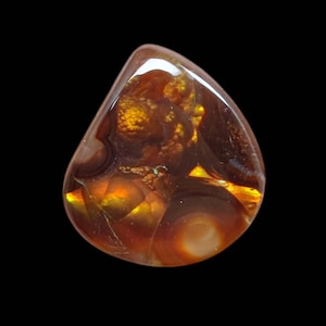 5.7 ct of AAA Quality Genuine Natural Mexican Fire Agate Loose Gemstone For Jewellery Making Fire Agate Cabs , Cabochon. FA-21