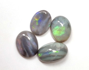 3.4 Carat Stunning Natural Multi-Color Small Australian Opal Oval Shape Cabochon  Loose Gemstone  Lot. B0-14