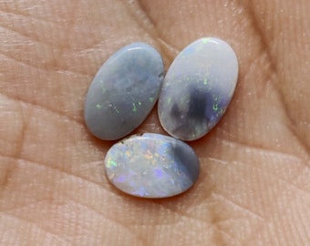 2 Carat Stunning Natural Multi-Color Small Australian Opal Oval Shape Cabochon  Loose Gemstone  Lot. B0-34