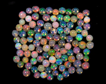 2X2 MM Top Quality Natural Welo Ethiopian Opals Round,  Welo Ethiopian Opals, Multi Fire Color, Jewelry Making.