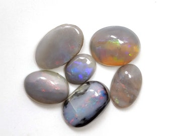 2.2 Carat Stunning Natural Multi-Color Small Australian Opal Oval Shape Cabochon  Loose Gemstone  Lot. B0-43