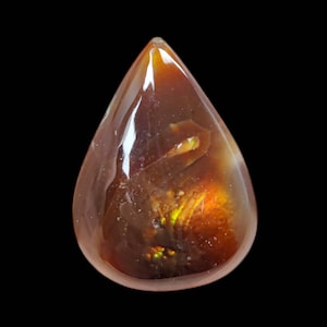 5.3 ct of AAA Quality Genuine Natural Mexican Fire Agate Loose Gemstone For Jewellery Making Fire Agate Cabs , Cabochon. FA-41