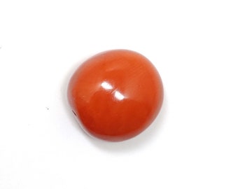 6 Ct Natural Italian Coral,  Round Shape, Mediterranean Sea Red Coral, Antique Rough Shape Handmade items.