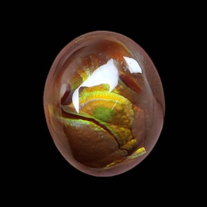 5.3 ct of AAA Quality Genuine Natural Mexican Fire Agate Loose Gemstone For Jewellery Making Fire Agate Cabs , Cabochon. FA-129