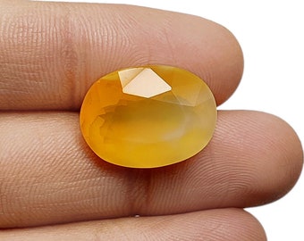7 Carat 19x14x10mm, Amazing faceted fire opal, Mexican Fire opal, Matrix stone,  Jewellery making,  MK-08