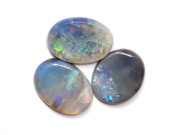 4.4 Carat Stunning Natural Multi-Color Small Australian Opal Oval Shape Cabochon  Loose Gemstone  Lot. B0-17