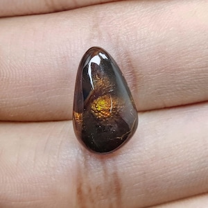 8.5 ct of AAA Quality Genuine Natural Mexican Fire Agate Loose Gemstone For Jewellery Making Fire Agate Cabs , Cabochon. FA-138