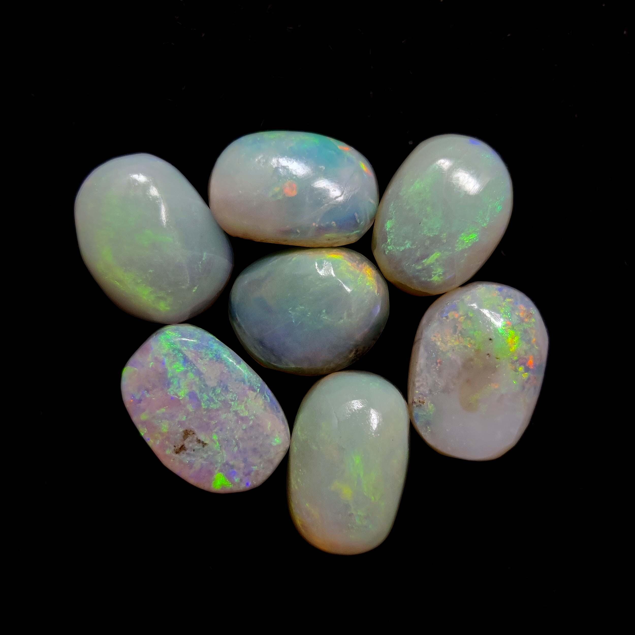 9 Stück Natürlich Amazonit Unbehandelt 20mm-32mm Cabochon Lose
