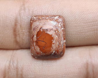 7.3 Carats measure 15x12x05mm Fire opal in Natural Matrix stone, Jewellery making. M-04