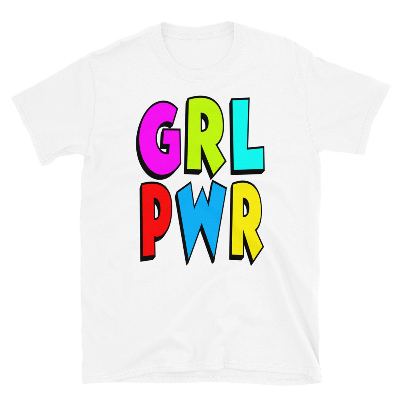 Girl Power Tshirt For Women Womans GRL PWR Tshirt Feminism Etsy