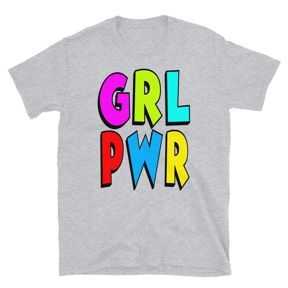 Girl Power Tshirt For Women Womans GRL PWR Tshirt Feminism Etsy