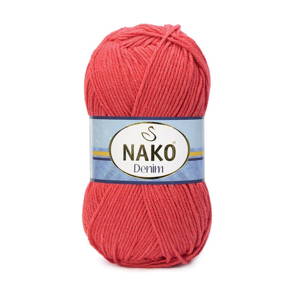 Nako Denim hand knitting yarn, cotton, premium acrylic, sweater, cardigan, vest, scarf, beret yarn