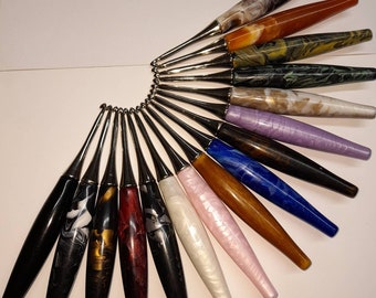 Crochet Hook 4.5mm, crochet needle, needle, knitting needle, knitting hook, patterned crochet needle, amigurumi and knitting